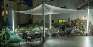 'Velora' retractable sun-sail system @ Palmyra Hotel, Glyfada
