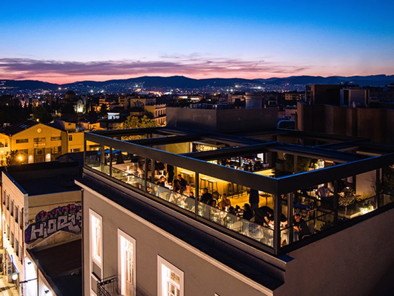 Motorised roofs and glass systems @ Mira-Me boutique Hotel, Athens