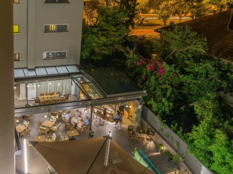 'Velora' retractable sun-sail system @ Palmyra Hotel, Glyfada